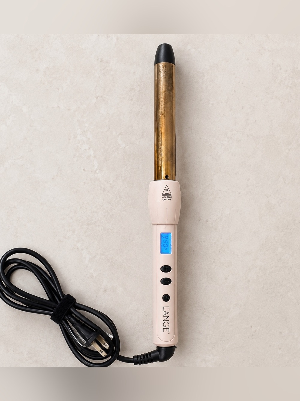L’ANGE 1” Digital Ceramic Curling Iron 450°F Tested Working